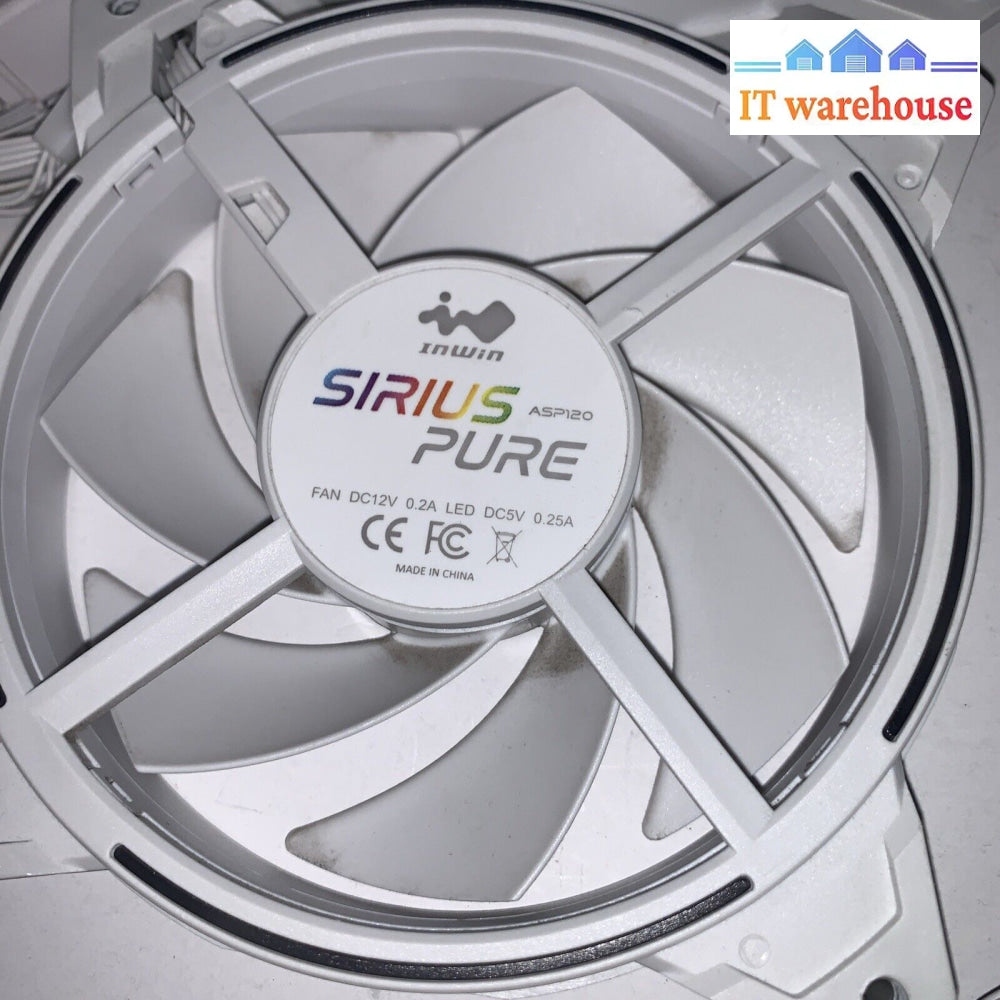 Lot of 6 IN WIN Sirius Pure ASP120 - Case fan - 120 mm - white
