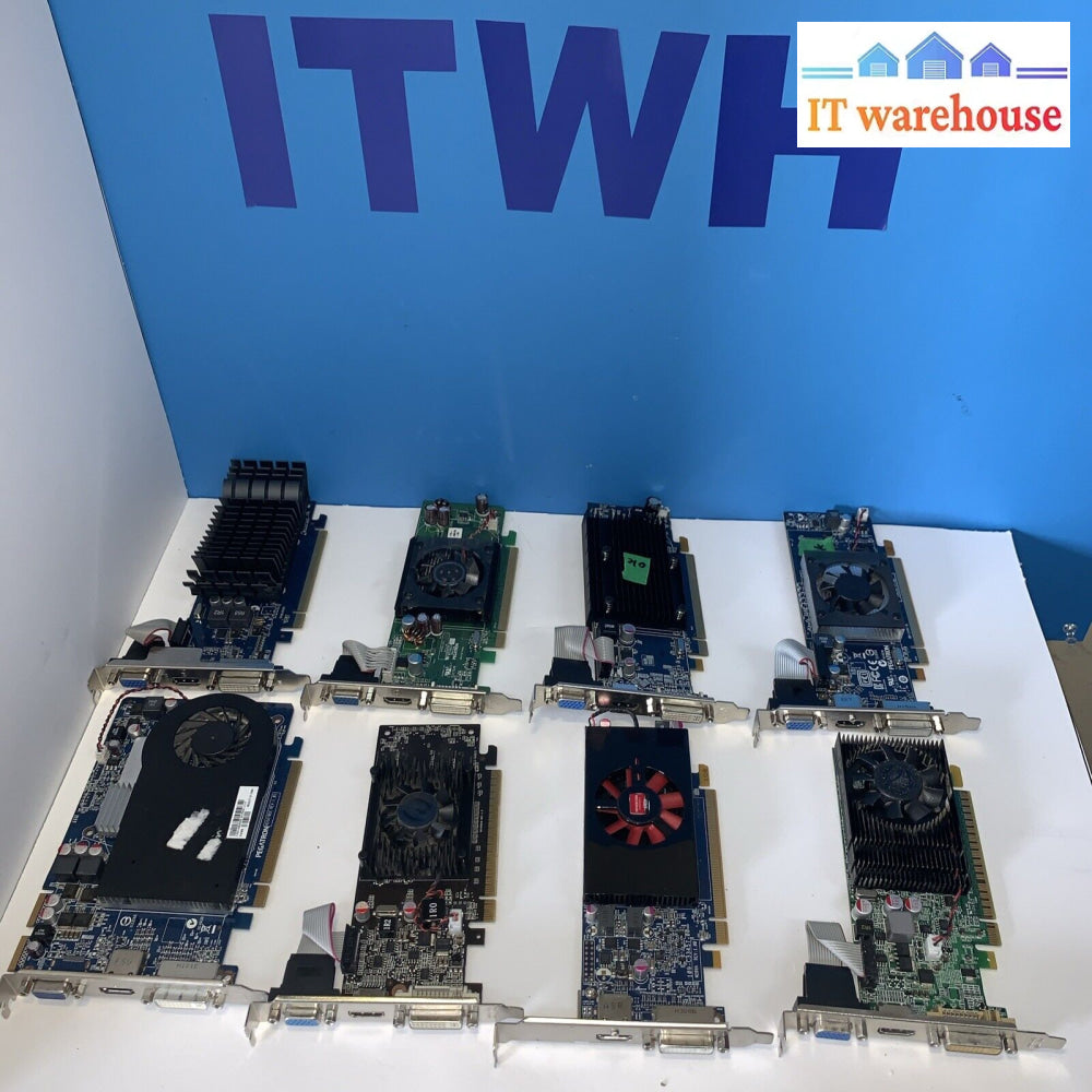 Lot Of 8 Desktop Pcie Pci-E Video Card (Hdmi)