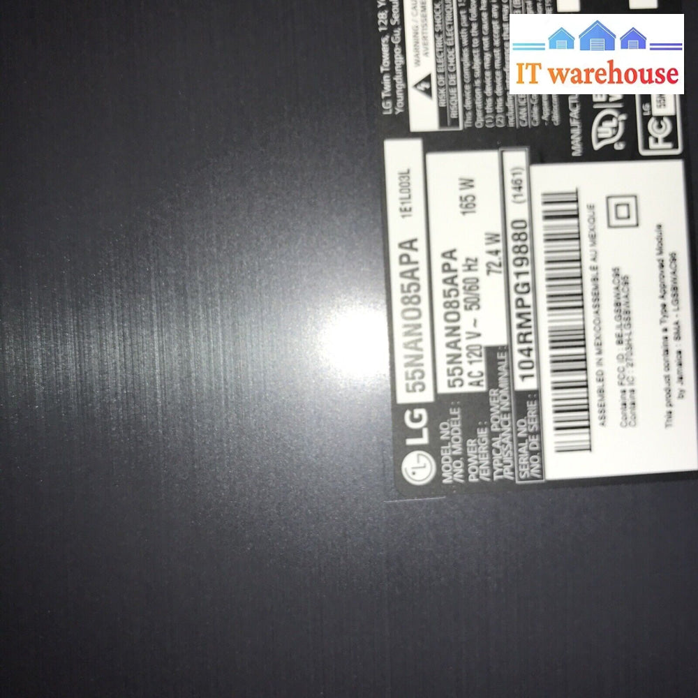 Mainboard For Lg Nano90 55’ 4K Smart Nanocell Tv - 55Nano85Apa