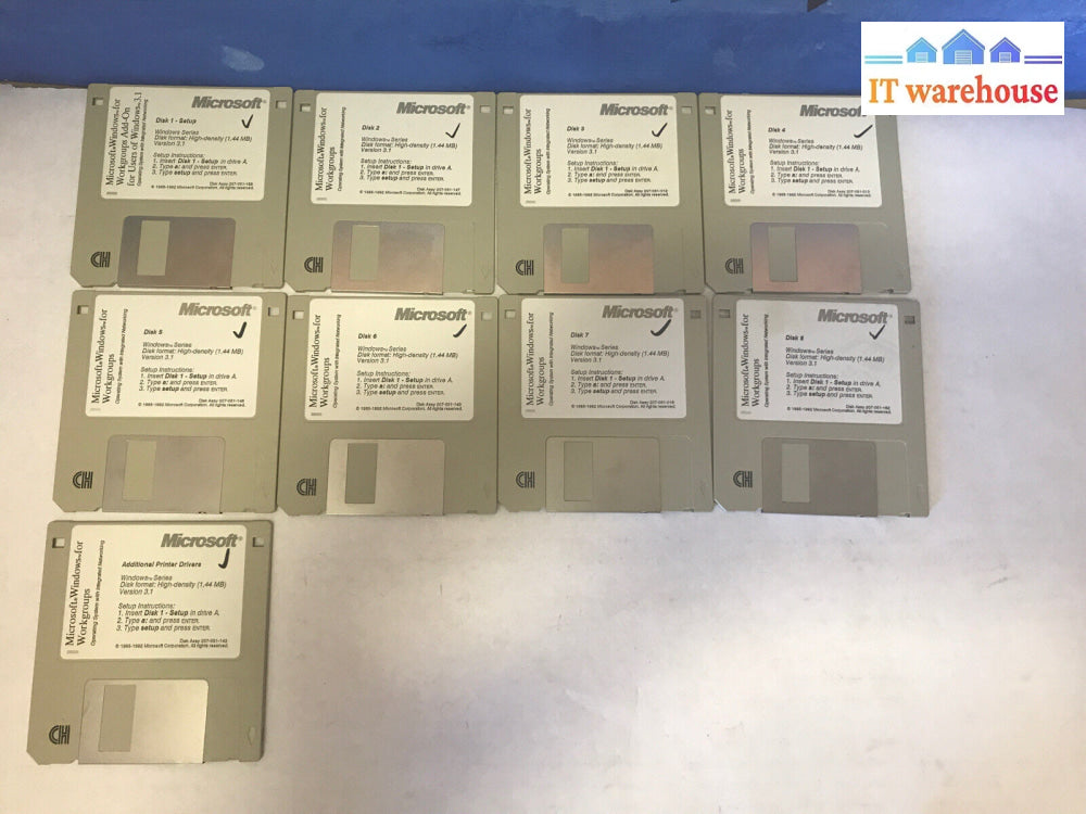 Microsoft Windows V3.1 Disk 1-7 With Extras