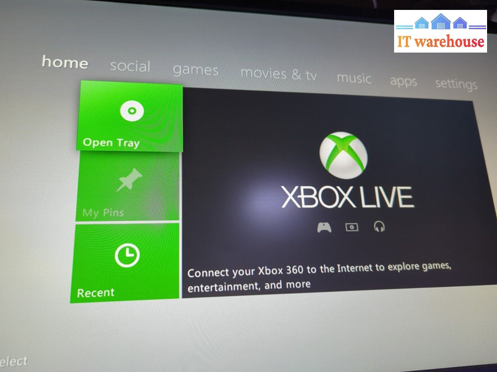 Microsoft Xbox XBOX 360 SLIM 250GB Console Only (NO ADAPTER) MODEL 1439