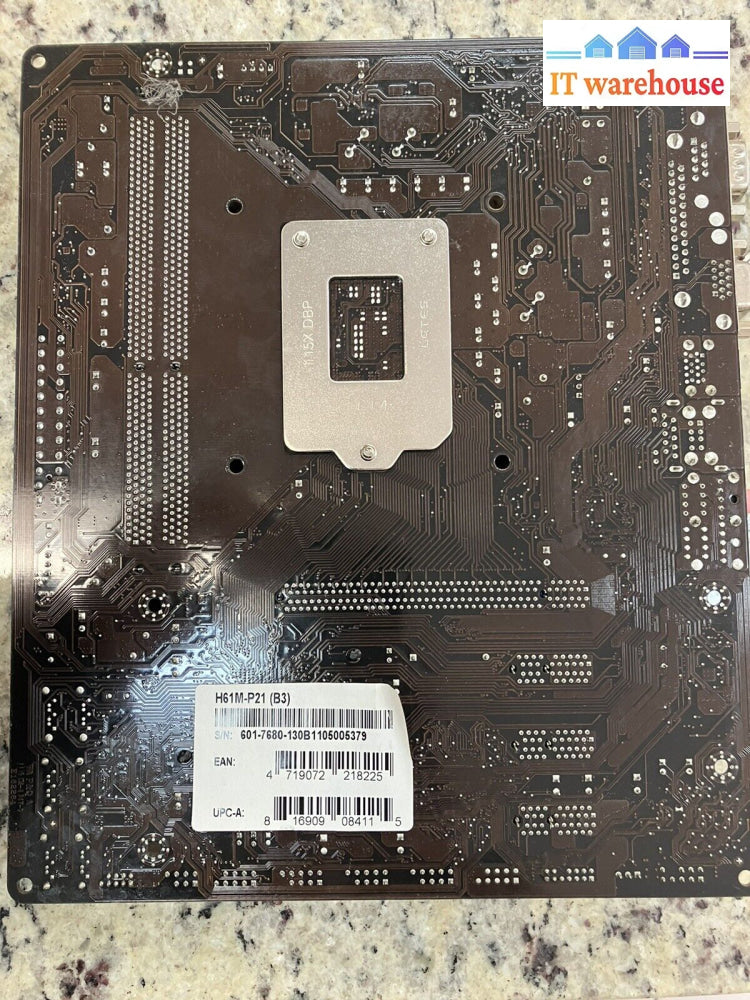 ~ Msi H61M-P21 (B3) Motherboard H61 Lga 1155 Ddr3 Matx Pentium G630 Sr05S &Plate
