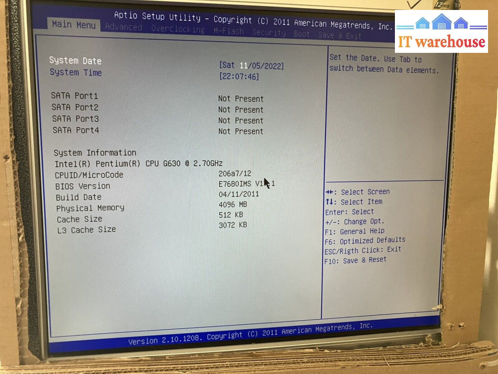 ~ Msi H61M-P21 (B3) Motherboard H61 Lga 1155 Ddr3 Matx Pentium G630 Sr05S &Plate