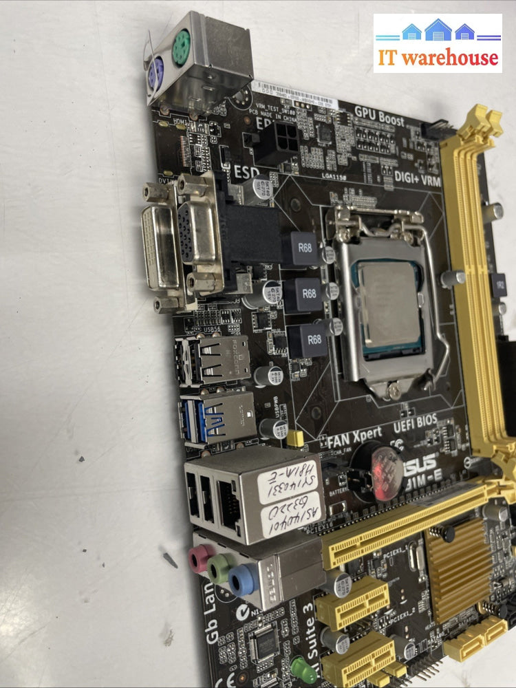 MSI H81M-E34 Mini-ATX LGA 1150 DDR3 HDMI VGA DVI Motherboard With CPU