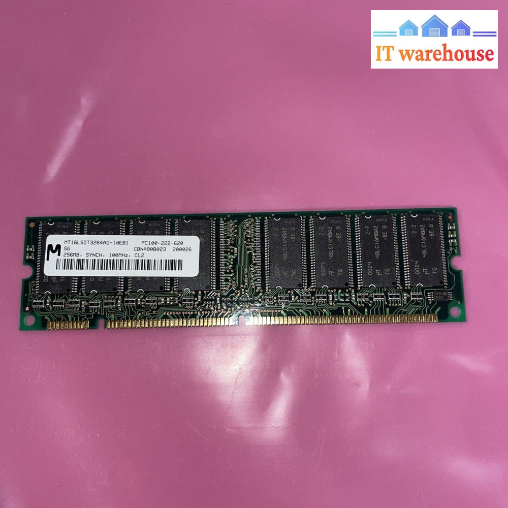 MT16LSDT3264AGz-10EB1PC100-222-620256MB, SYNCH, 100MHZ, CL2