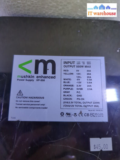- Mushkin Enhanced Xp-550 550W Power Supply | 55 (2X 6 + 2 Pci-E 4 + 4 Cpu) Tested