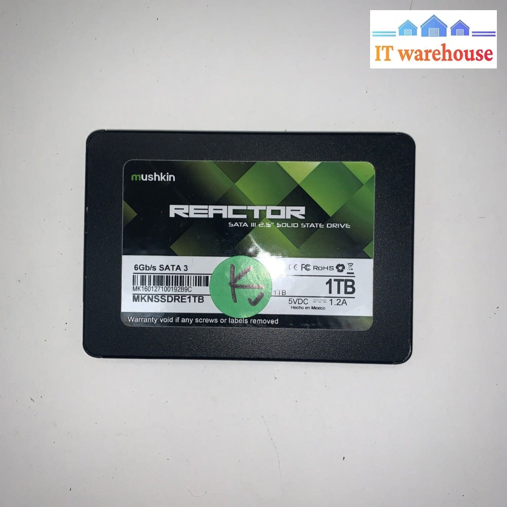 Mushkin REACTOR 1TB 2.5’’ SATA SSD MKNSSDRE 6GB/S SATA3 HARD DRIVE (1000 + days)