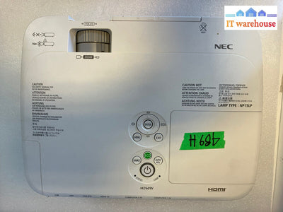 ~ Nec Np-M260W Hdmi Vga Digital Projector (Lamp Hour 489H) *Tested And Working*