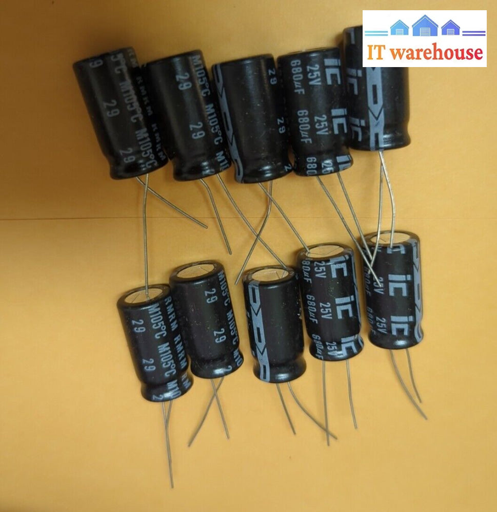 - New 10X Ic 25V 680Uf 25Volt 680Mfd 105C Electrolytic Capacitor