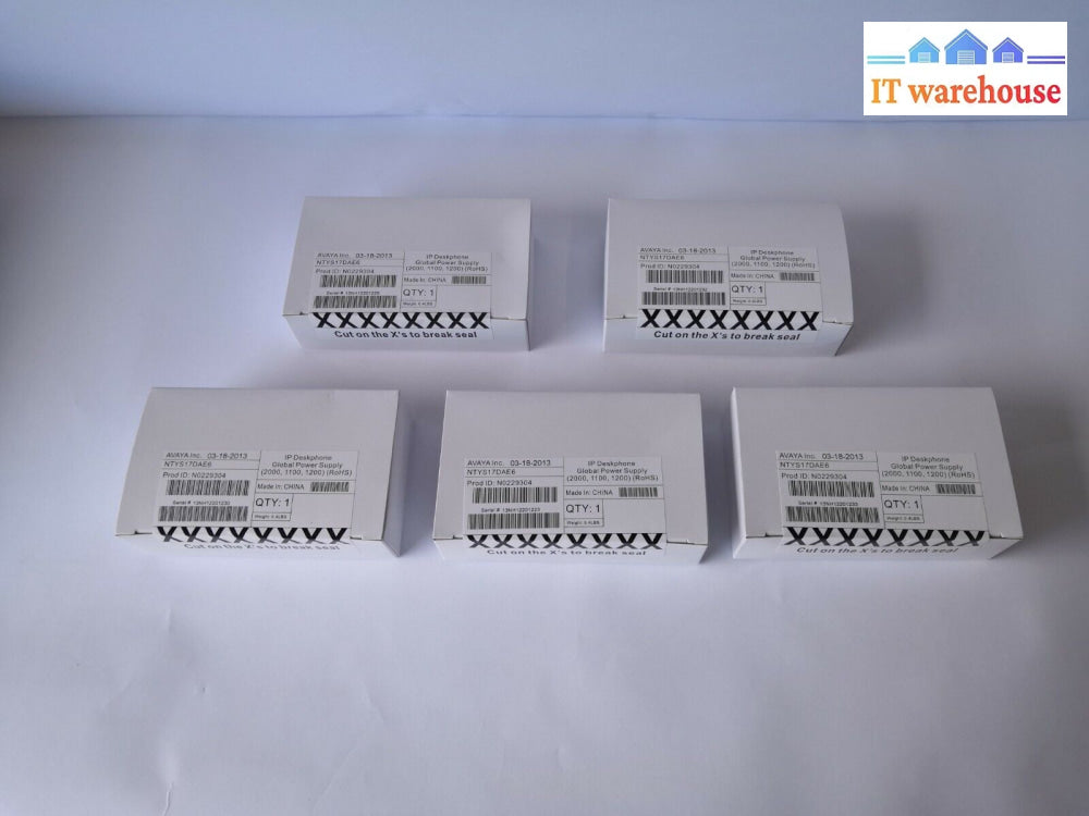 - New 5X Avaya Ntys17Dae6 Psc18U-480 48V 0.38A Power Supply For Vvx 501 600