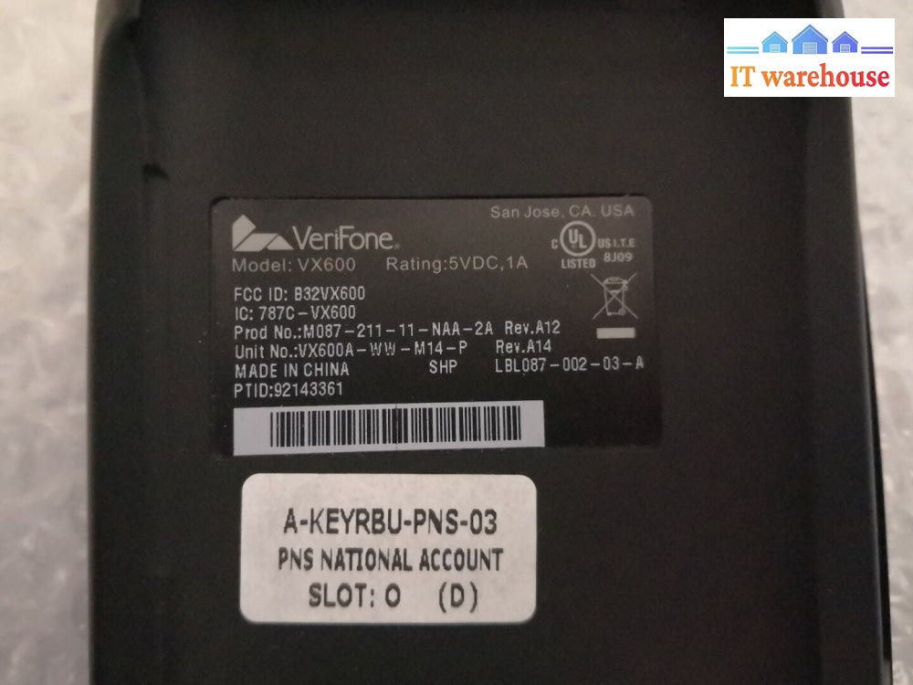 +NEW 5x Verifone VX600 Bluetooth POS Card Reader Chip/Swipe Scanner M807-211 @@