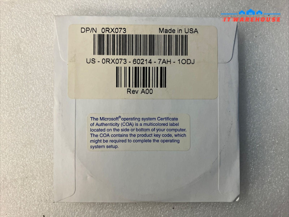 ~ New Dell Windows XP Pro SP2 Operating System Reinstallation CD RX073 (No Key)