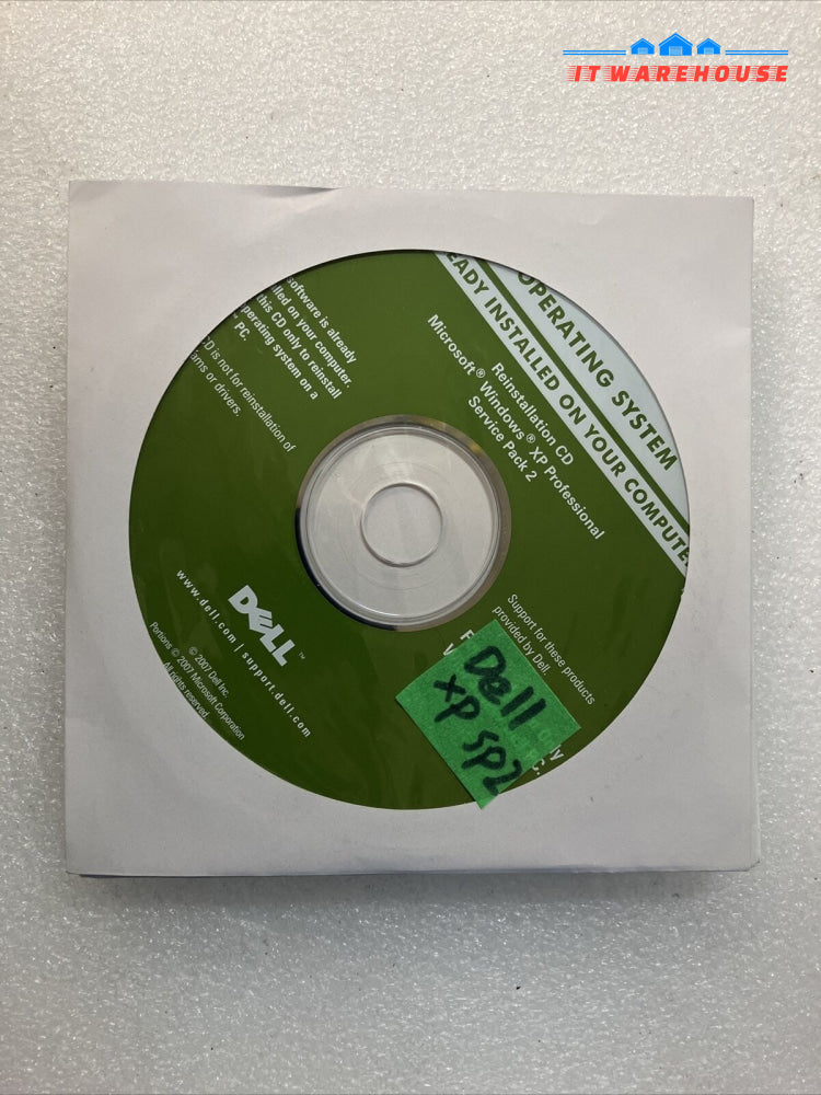 ~ New Dell Windows Xp Pro Sp2 Operating System Reinstallation Cd Rx073 (No Key)