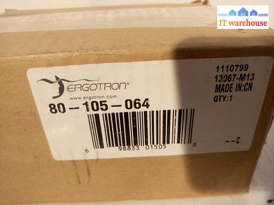 - New Ergotron 80-105-064 Cpu Mount For 50 Lb Load Capacity