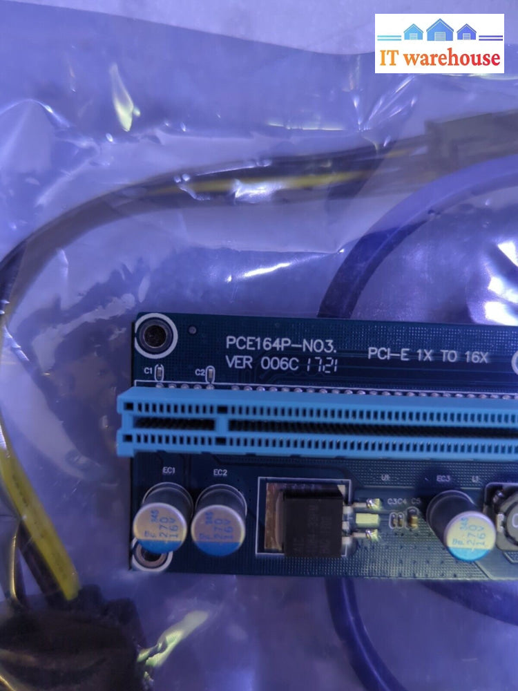 - NEW PCE164P-N03 VER 006C PCI-E 1X To 16X Powered USB 3.0 Raiser Card W/Cable