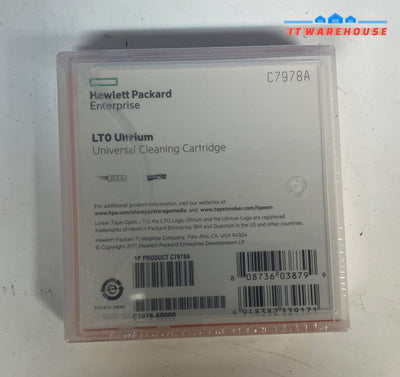 (New & Sealed) Hpe Lto Ultrium Universal Cleaning Cartridge C7978A ~