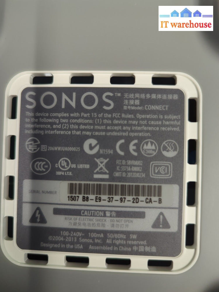 (NICE) 1x Sonos Connect (Gen 1) S1 Digital Streamer Receiver Tested
