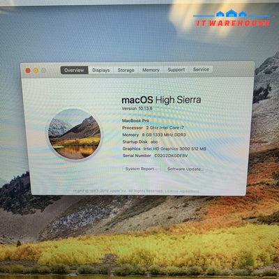 Nice ~ Apple MacBook Pro (15’’ Early 2011) A1286 i7-2GHZ 8GB 160GB OS X 10.13