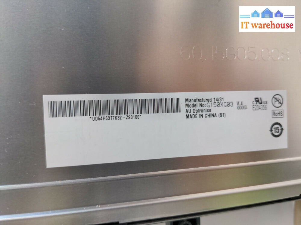 - (Nice) Au-Optronics G150Xg03 V.4 15’ Lcd Xga Screen For Micros Ws5A Tested