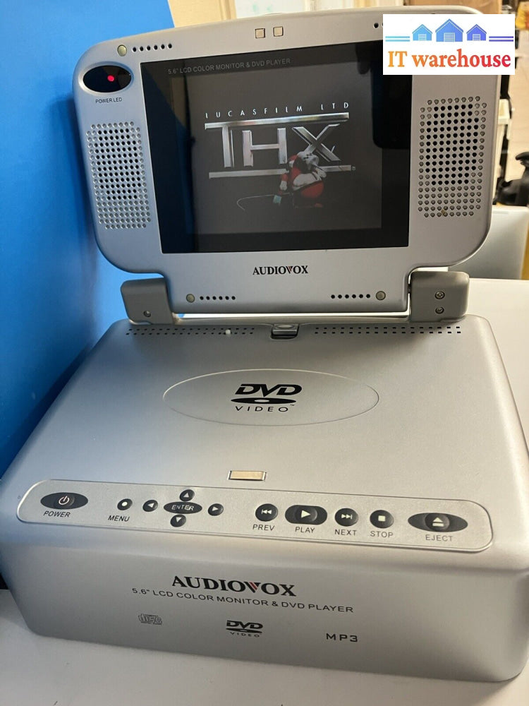 ~ (Nice) Audiovox Vbp4000 Portable 5.6’ Lcd Color Monitor & Dvd Player *Tested*