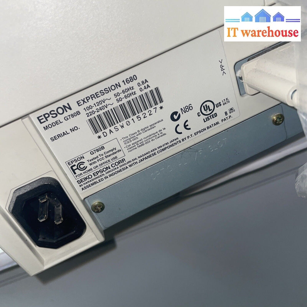 Nice ~ Epson Expression 1680 Eu-35 Flatbed Scanner (No Accessories)