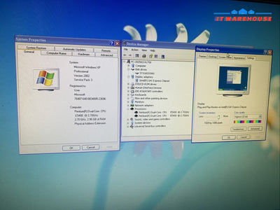 Nice ~ HP Compaq Desktop Duo core 2.7GHZ 3GB 160GB Windows XP Pro SP3