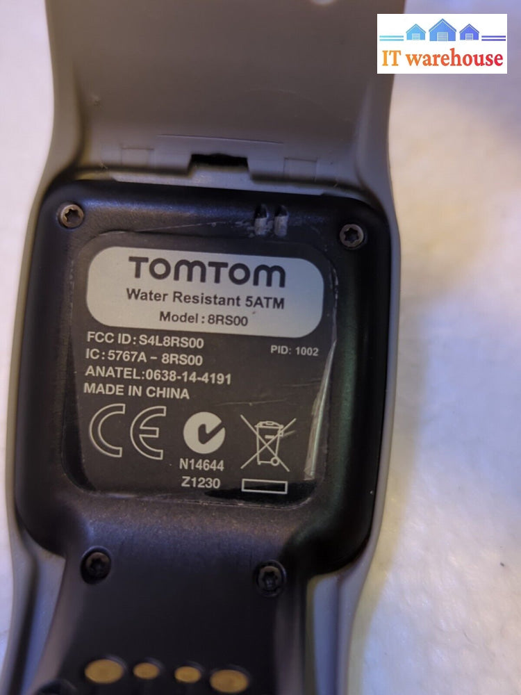 - (Nice) Tomtom Runner 8Rs00 Water Resistant Gps Watch Black W/ Charger + Box