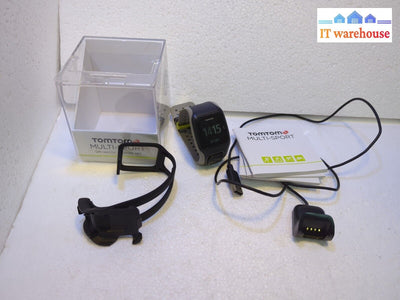 - (Nice) Tomtom Runner 8Rs00 Water Resistant Gps Watch Black W/ Charger + Box