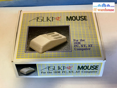 ~ (Nice) Vintage Asuka 3-Button Mouse 25 Pin Connector For Ibm Pc Xt At Computer