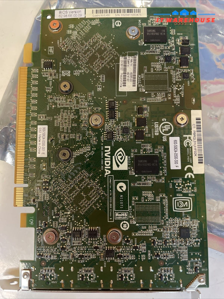 Nvidia Quadro NVS 450 512 PCI-e DisplayPort Video Graphics Card HP 4x DP ports