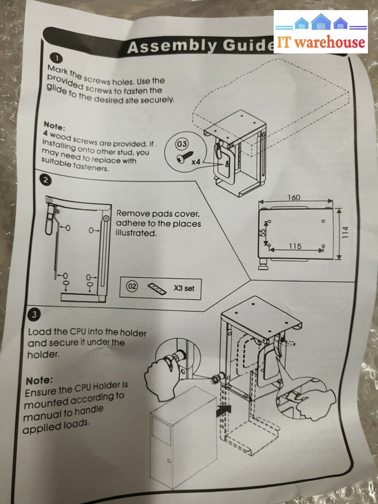 - Open Box Cs-50 Cpu Holder (Width 50Mm~100Mm Height 200Mm~358Mm)