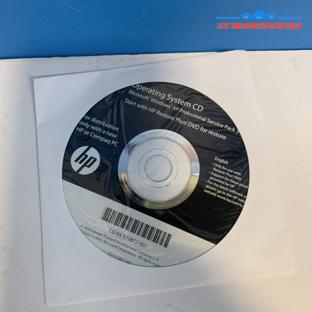 Operating System Windows XP SP3 HP Compaq DVD 572872-001