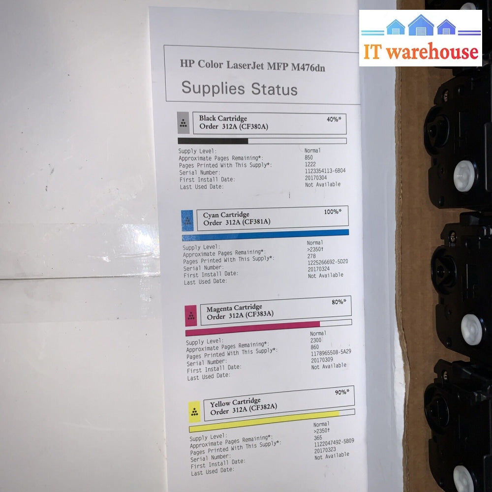 Original Toner Cartridge Set For Hp 312A Color Laserjet Pro Mfp M476Dn M476N