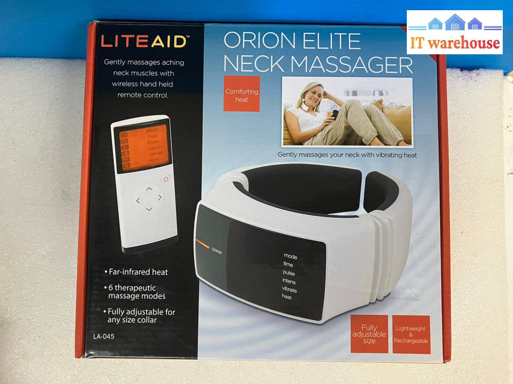 ~ Orion Elite Neck Massager Liteaid Adjustable Lightweight Rechargeable La-045