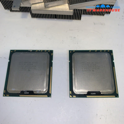 Pair of Dell PowerEdge 0TR995 R610 Server CPU Heatsink TR995 + 2x E5465 matched