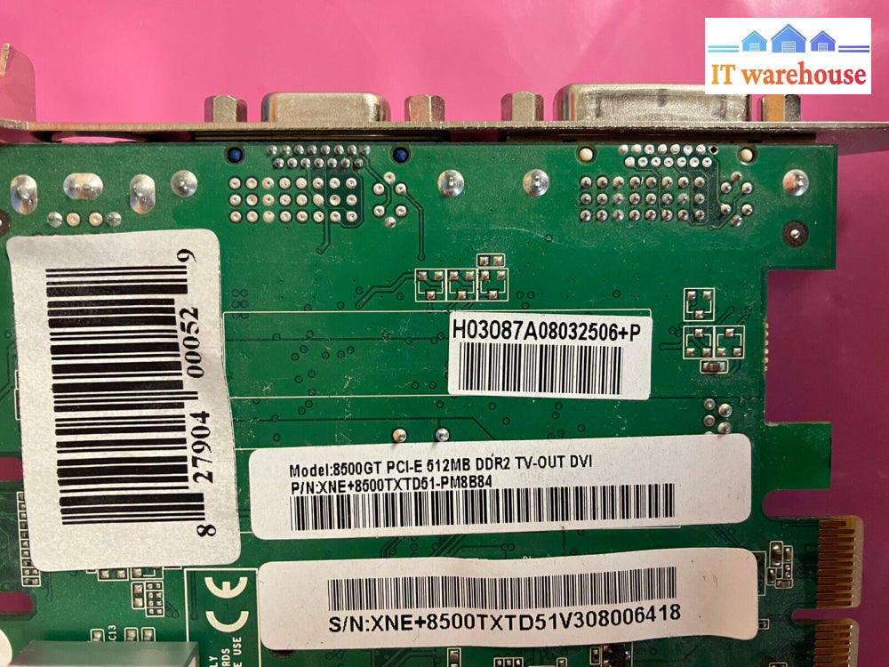 ~ Palit 8500Gt Pci-E 512Mb Ddr2 Tv Vga Dvi Xne + 8500Txtd51-Pm8B84 Graphics Card