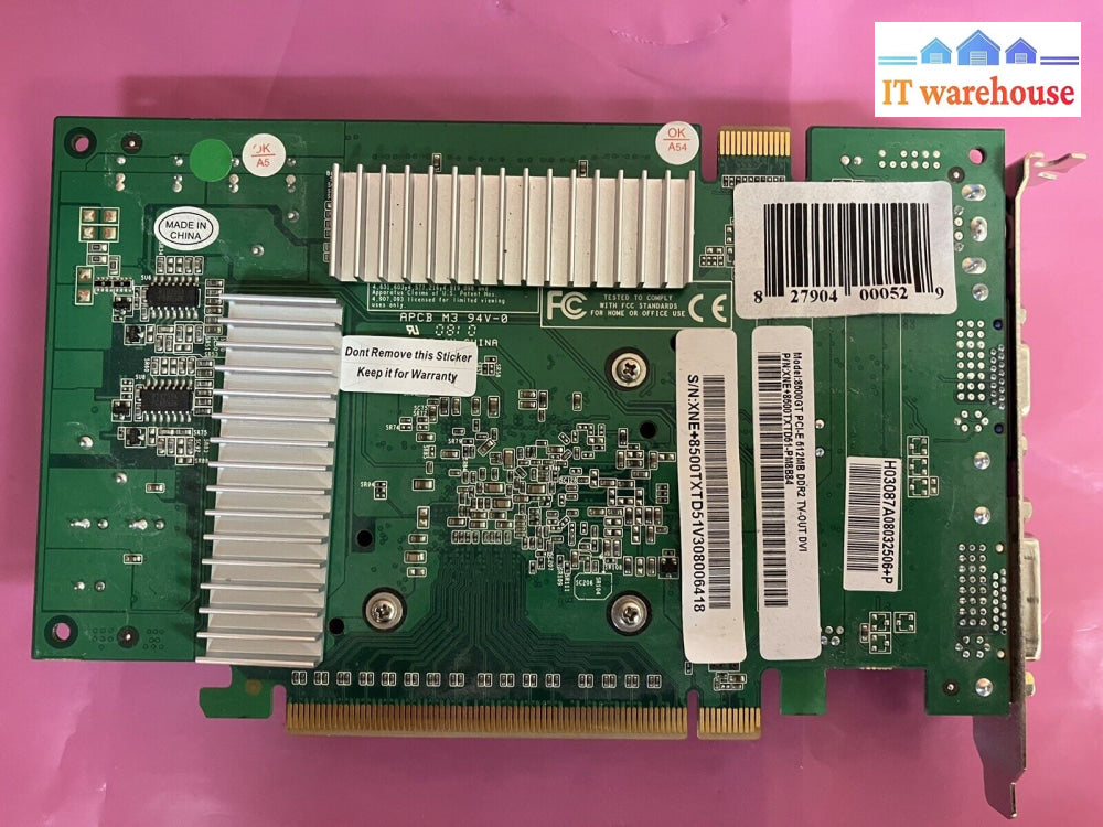 ~ Palit 8500Gt Pci-E 512Mb Ddr2 Tv Vga Dvi Xne + 8500Txtd51-Pm8B84 Graphics Card
