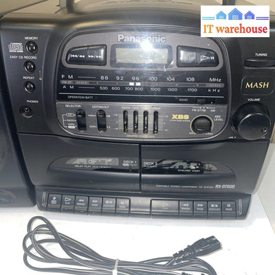 Panasonic Double Cassette Rx Dt600 Stereo Radio Ghetto Blaster (1× Speake Only)