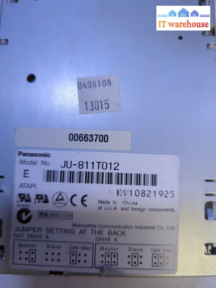 Panasonic Internal ATAPI IDE ZIP 100 Drive JU-811T012