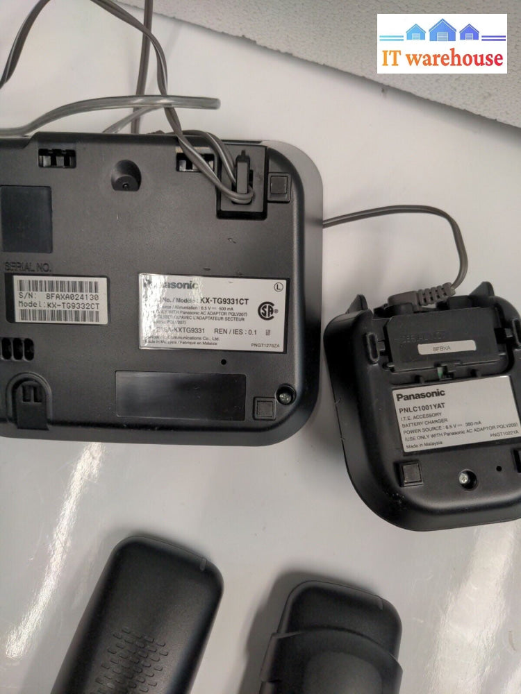 - Panasonic KX-TG9331T Cordless Main Base W/ 2x KX-TGA931T Phones (NO BATTERY)