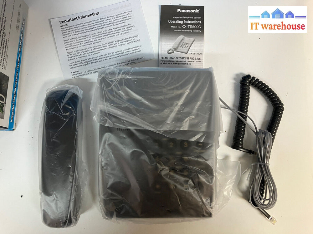 ~ Panasonic Kx-Ts500C Single Line Corded Phone - Black