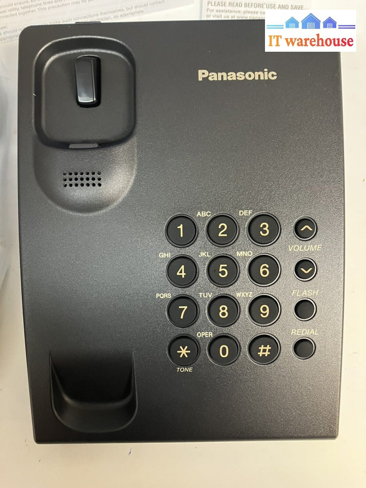 ~ Panasonic Kx-Ts500C Single Line Corded Phone - Black