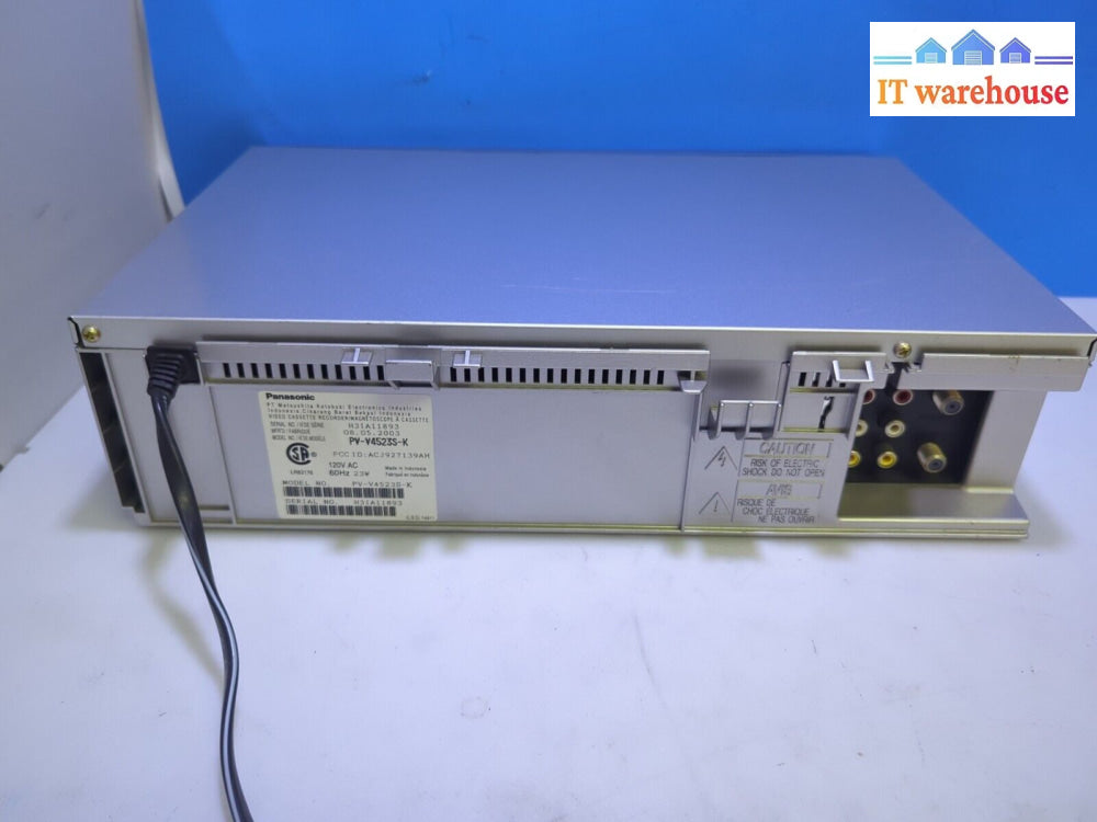 Panasonic Pv-V4523S-K Vcr 4 Head Hifi Vhs Player Tested (No Remote) -