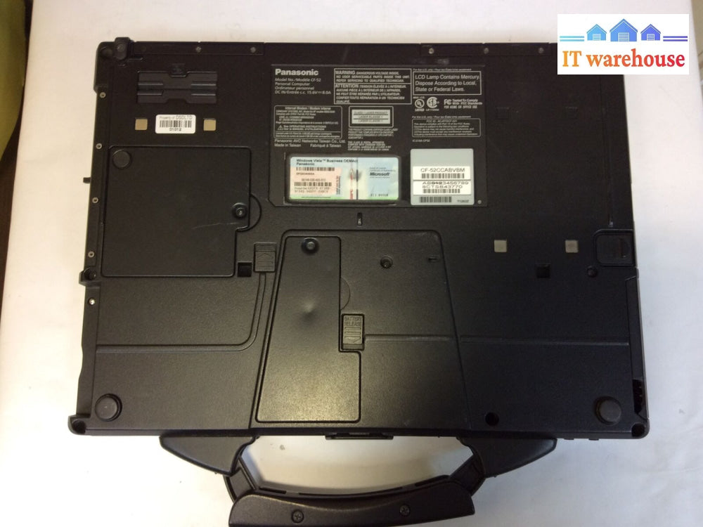 Panasonic Toughbook Cf-52 15.4’Laptop Intel C2D T7100 1.8Ghz 1Gb No Hdd Caddy