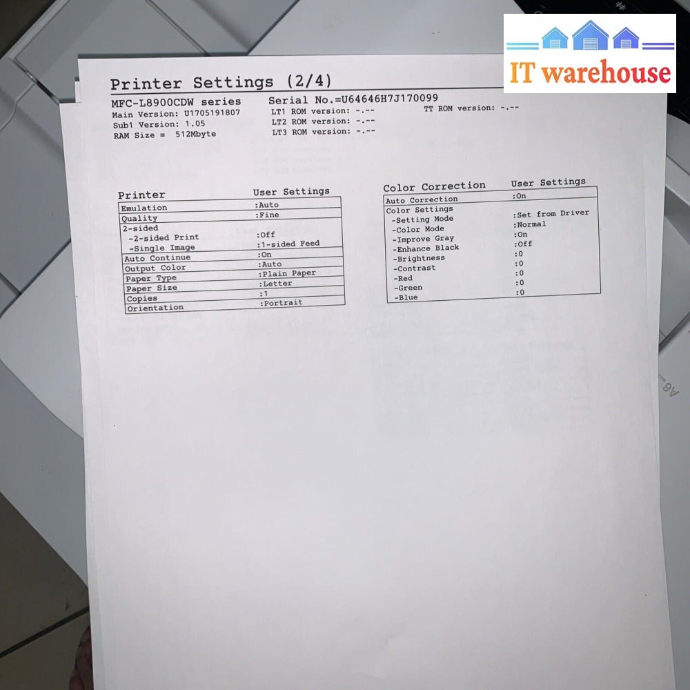 Paper tray for Brother MFC-L8900CDW Colour Printer