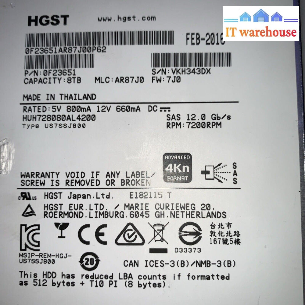 PCB only-HUH728080AL5200 006-0A90444 001 Circuit Board HD data recovery
