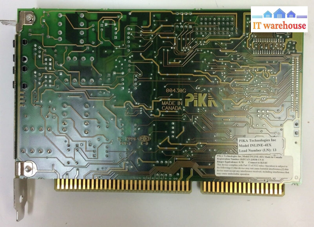 Pika Technologies Inline-4Ex Ln:13 Pik-017-00026 Card