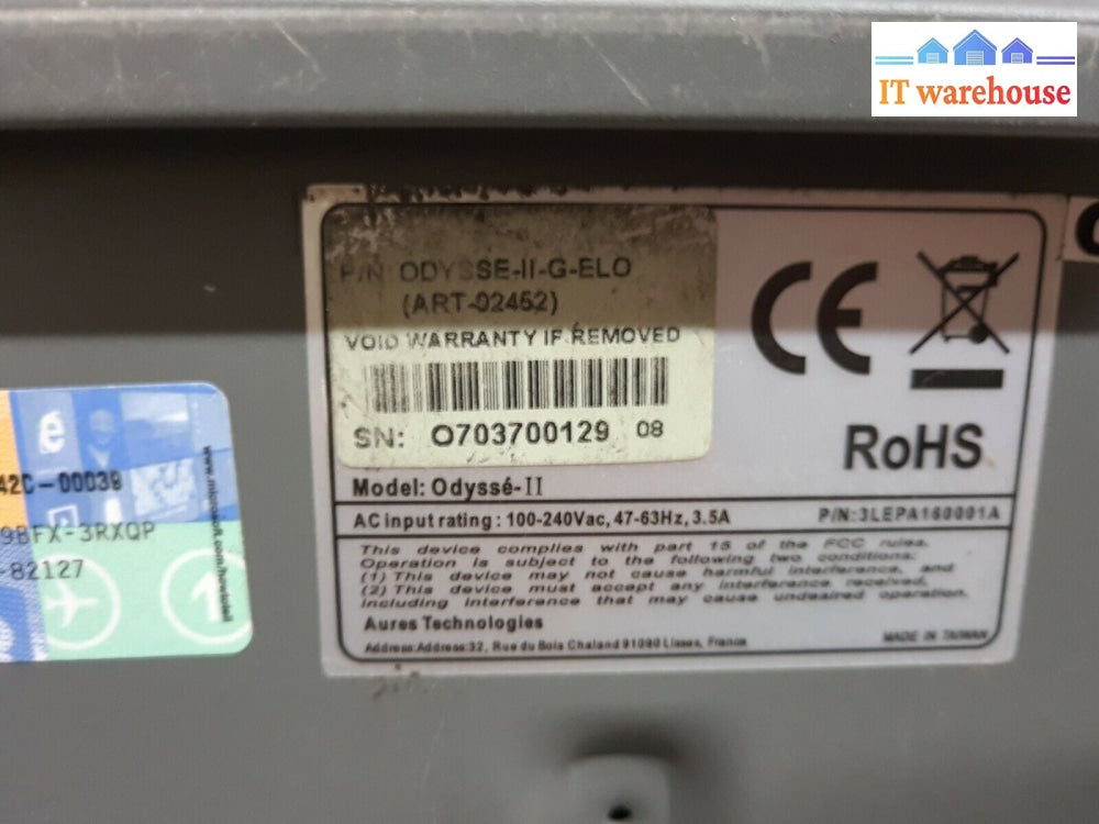 - Posligne Odysse-Ii (Art 02452) 15’ Pos Touch Terminal W/E5300/4G/320G Hdd/Win7