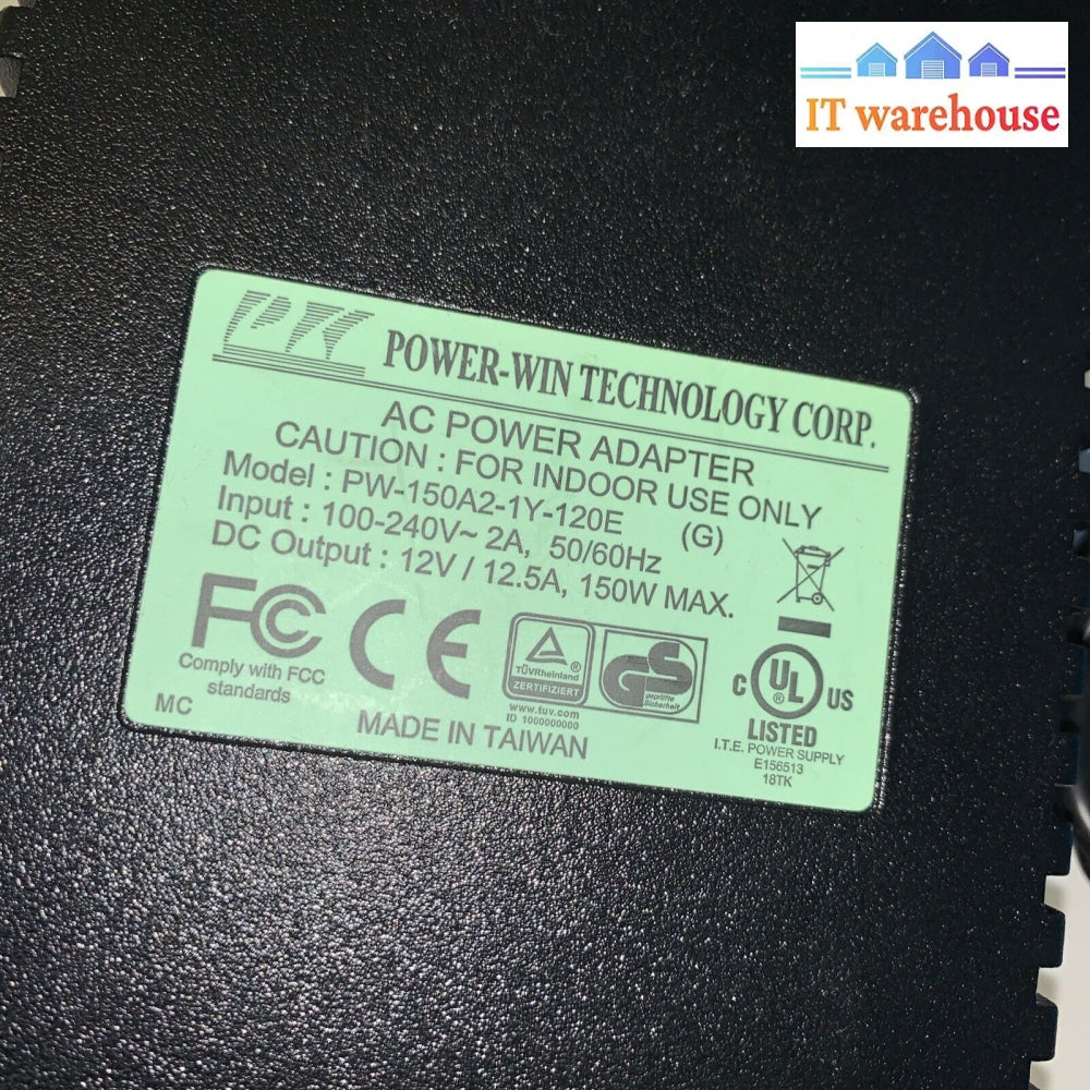 Power-Win PW-150A2-1Y-120E 12V 12.5A 150W AC Adapter Power Supply (No Plug)