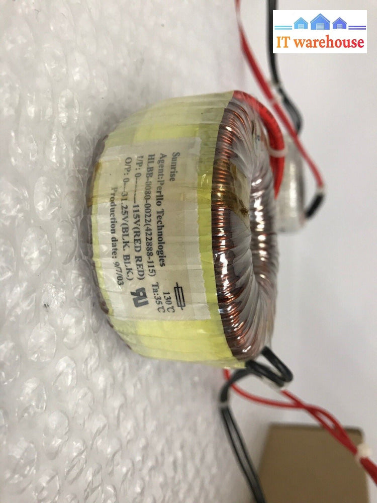 POWERTRONIX 422888-115 power transformer HLBB-0080-0022 115V IN, 31.25V OUT